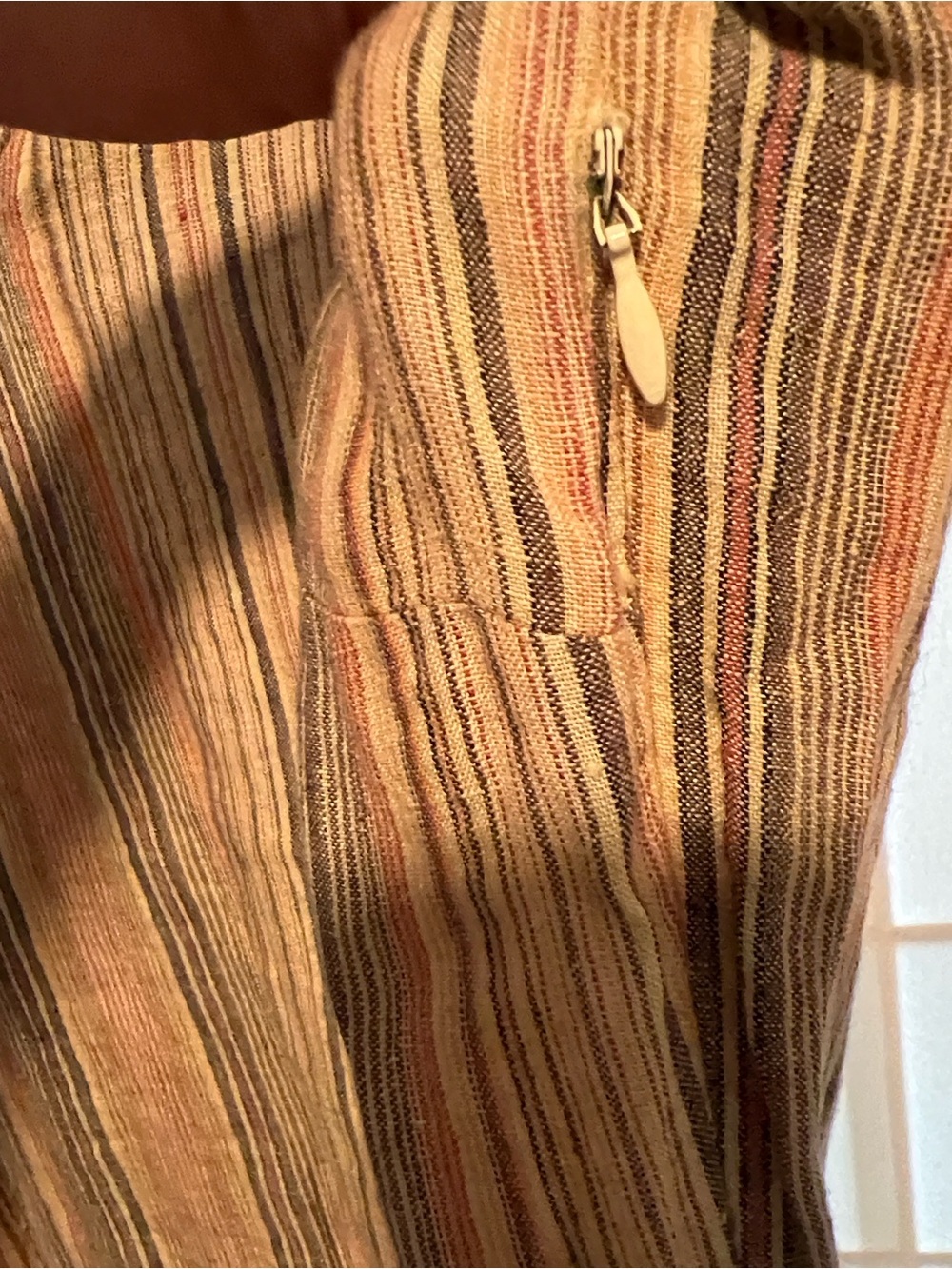Garnet Hill Sleeveless Striped Linen-Blend dress - Picture 5 of 11